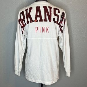 VS Pink Arkansas Sequins Long Sleeve Tee